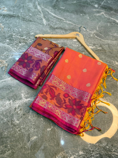 Banarasi Printed Soft Silk Saree with Buti Design - BPSSBP095