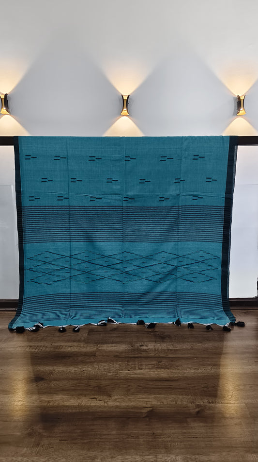 Bengal Cotton Jamdani Saree  - BCJSLB024