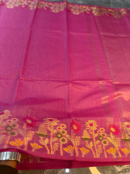 Heritage Banarasi Cotton Soft Silk Saree - HBCSS10