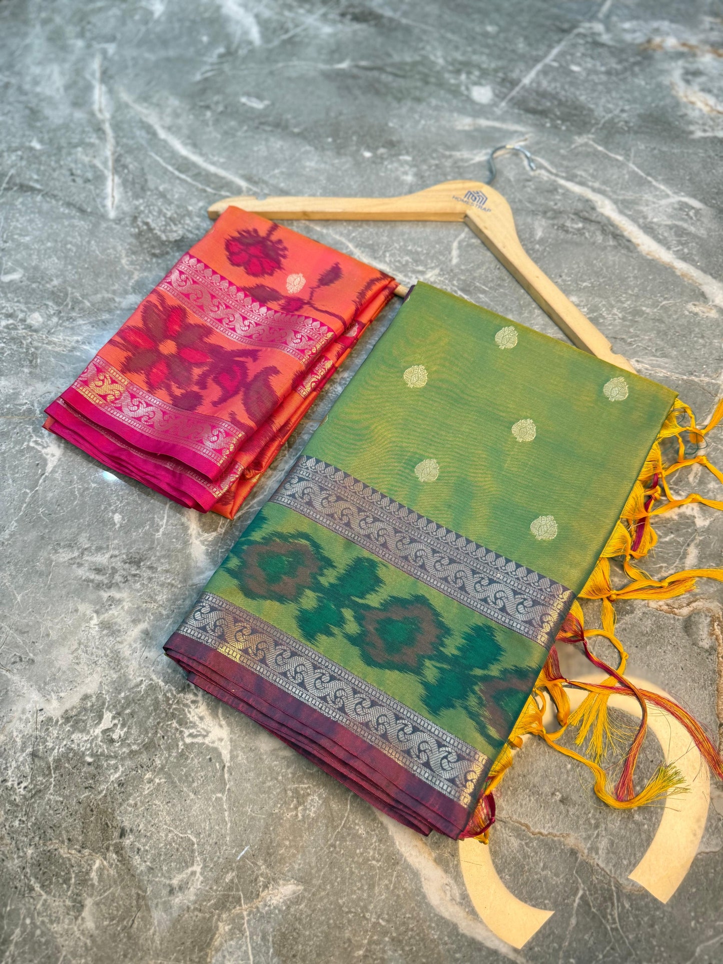 Banarasi Printed Soft Silk Saree with Buti Design - BPSSBG093