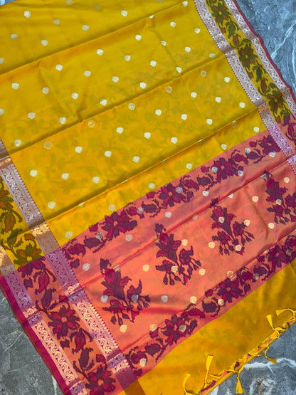 Banarasi Printed Soft Silk Saree with Buti Design - BPSSBY091
