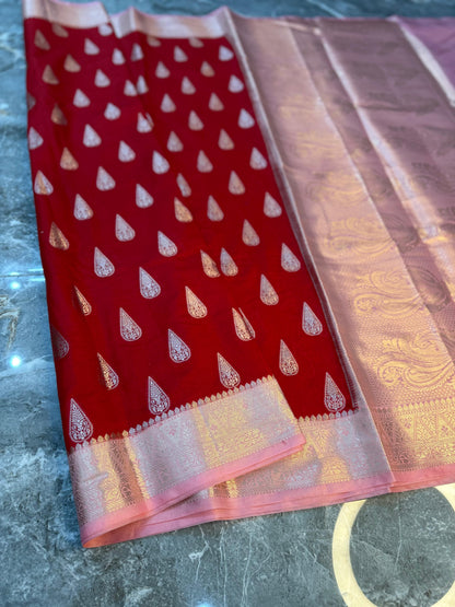 Banarasi Semi Katan Silk Saree - BSKSS0B21