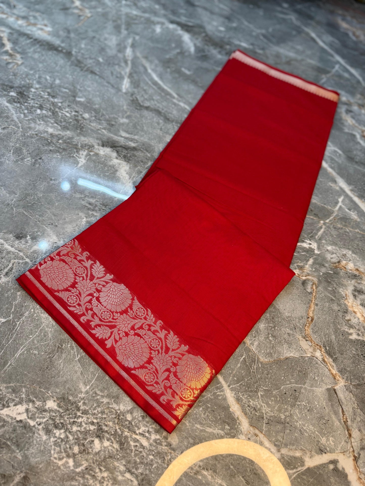 New Launch Banarasi Cotton Silk Saree | Self Colour Saree - BCSSCR72