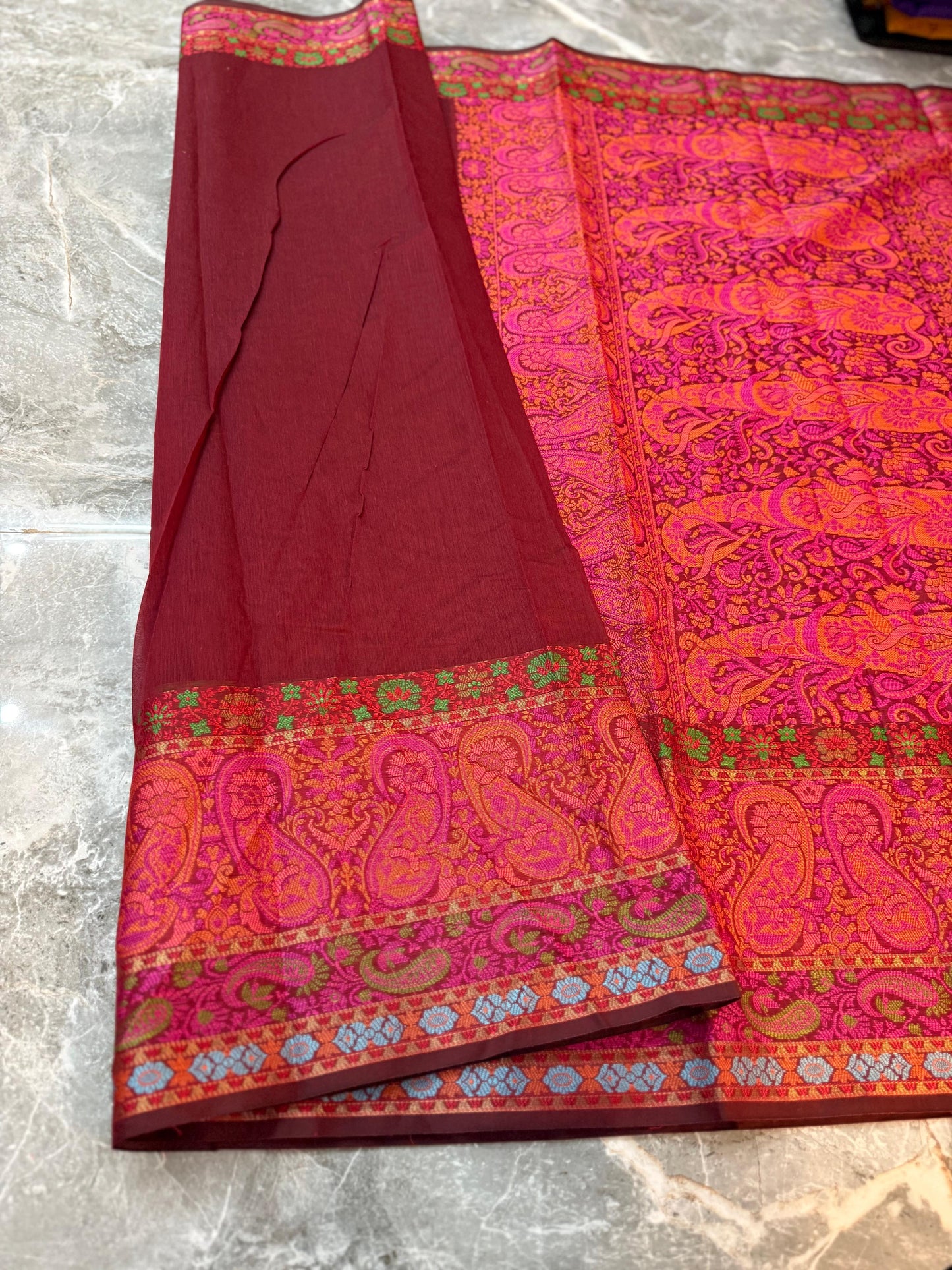 Premium Banarasi Cotton Silk Saree - PBCSSMN085