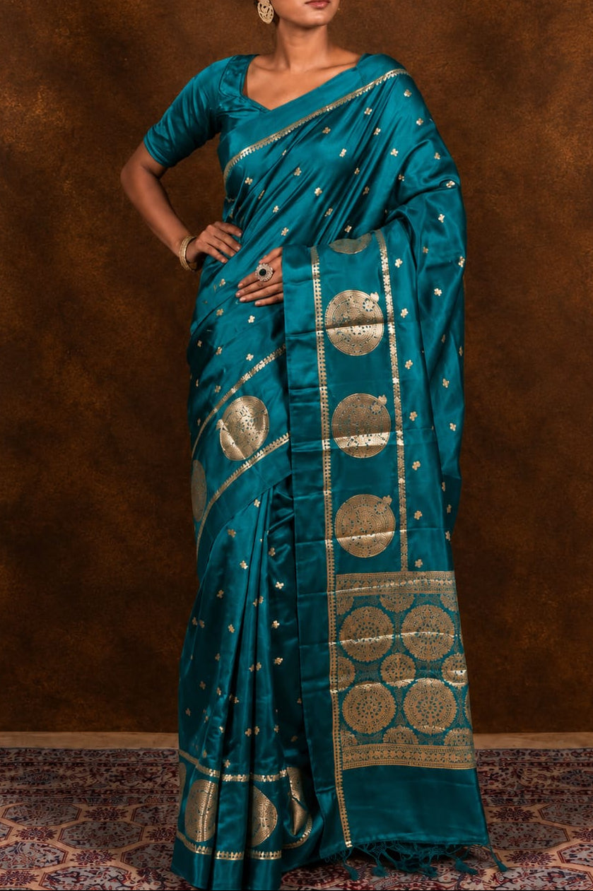 Banarasi Semi Katan Soft Silk Saree – BSKSSB098