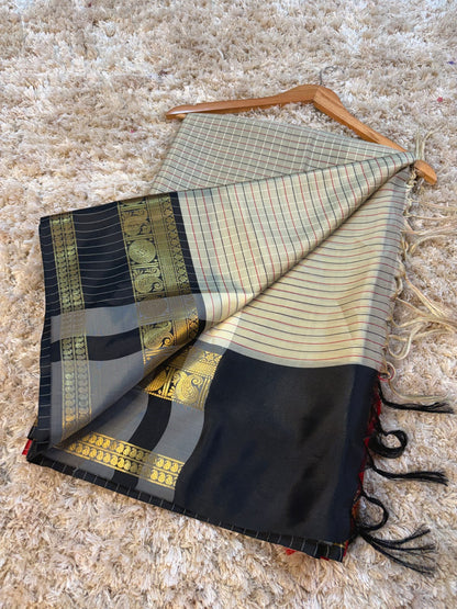 Banarasi Ganga Jamuna Silk Saree - BGJSGY019