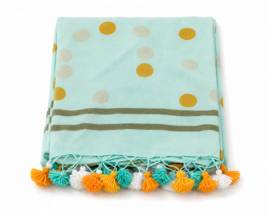 Pure Mulmul Polka Dots Saree | Handwoven | MPD005