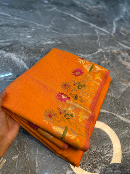 Heritage Banarasi Cotton Soft Silk Saree - HBCSS12