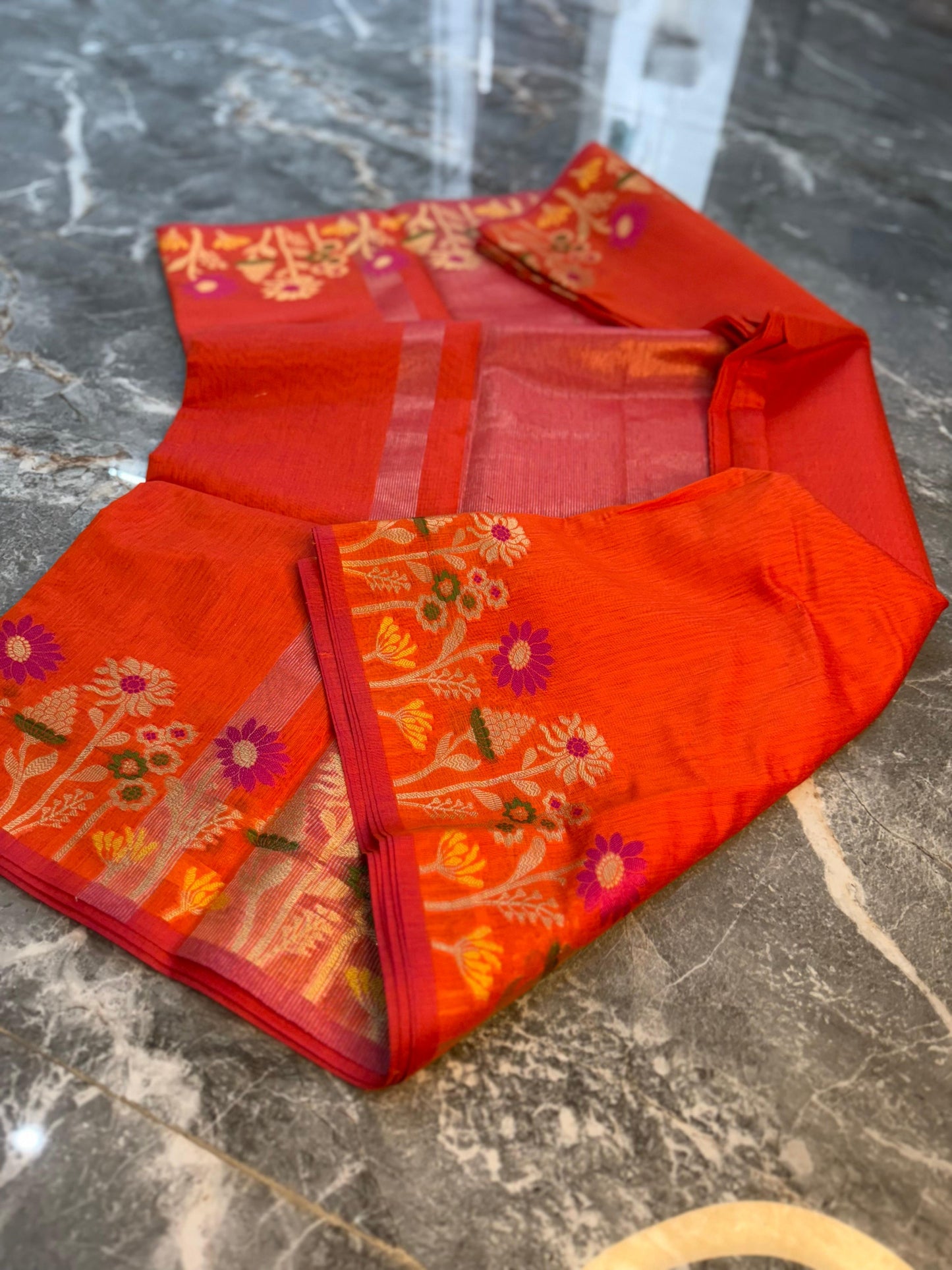 Heritage Banarasi Cotton Soft Silk Saree - HBCSS11