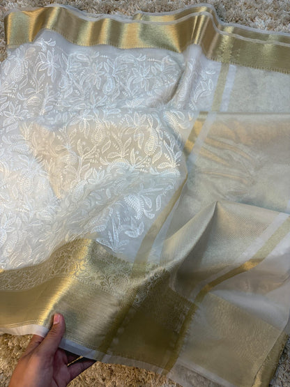 Banarasi Embroidered Cosmetic Saree - BECSWG013