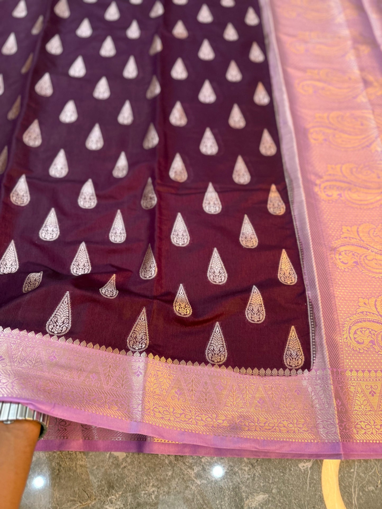 Banarasi Semi Katan Silk Saree - BSKSS0W23