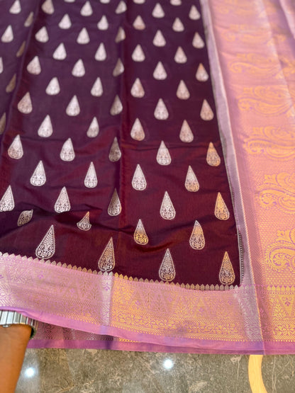 Banarasi Semi Katan Silk Saree - BSKSS0W23