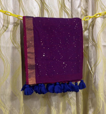 Pure Mulmul Sequins Saree | Handloom | MSQ001