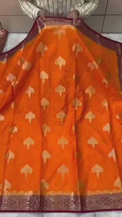 Banarasi Semi Katan Soft Silk Saree - BSKSS0M055