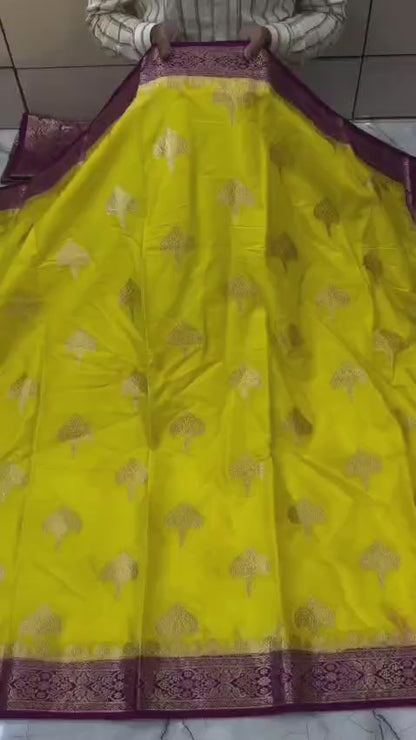 Banarasi Semi Katan Soft Silk Saree - BSKSSYP058