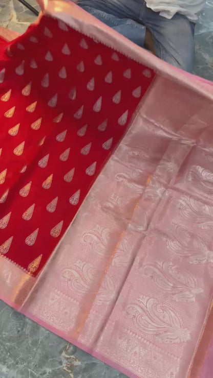 Banarasi Semi Katan Silk Saree - BSKSS0B21